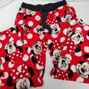 DISNEY MINNIE MOUSE Soft Fleece Lounge Pants Sleepwear MEDIUM Pockets